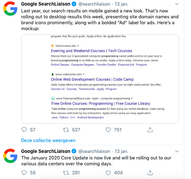 Google January 2020 Core Update 
